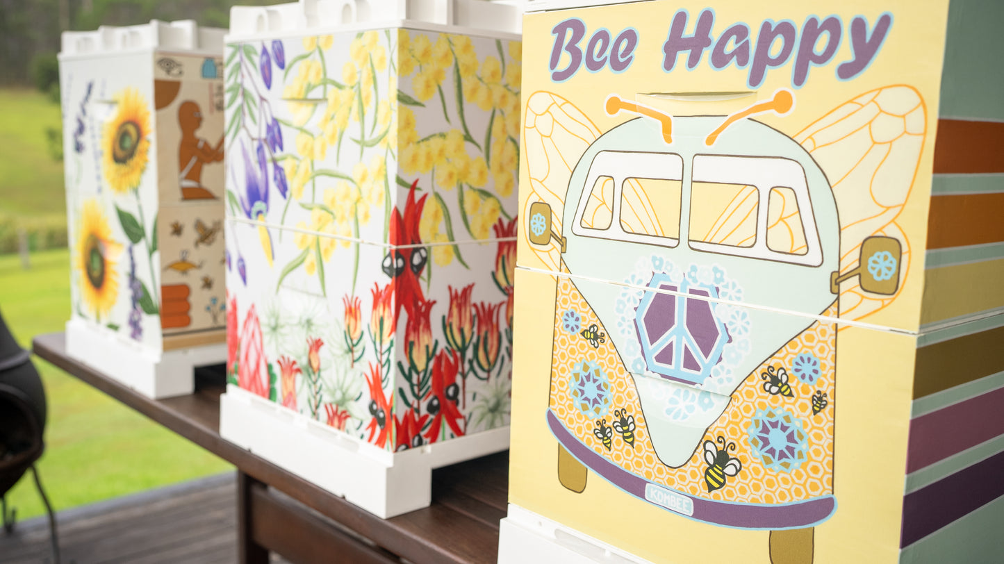 'Bee Happy' Bee Box Wrap
