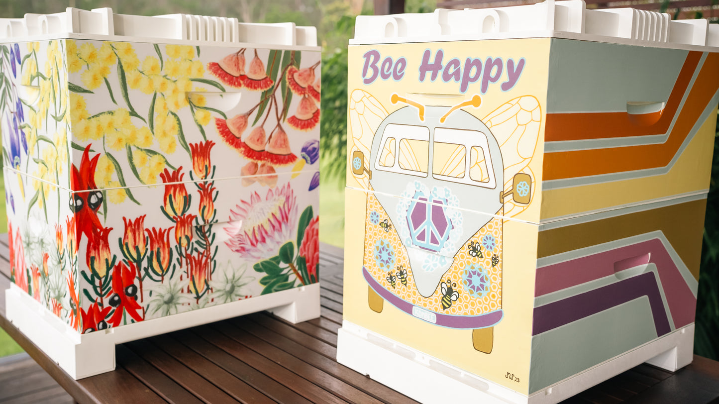 'Bee Happy' Bee Box Wrap