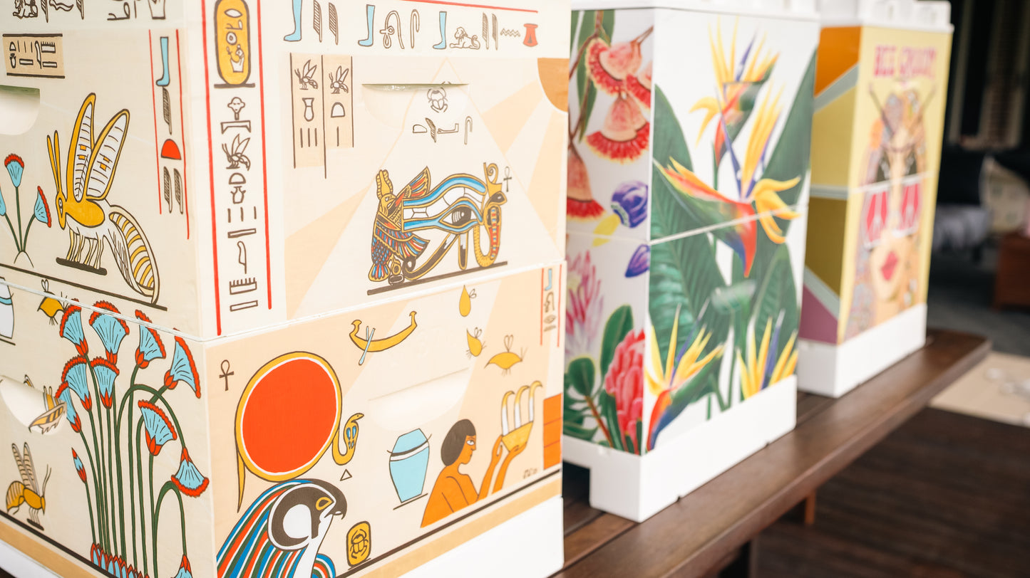 'The History of Beekeeping' Bee Box Wrap