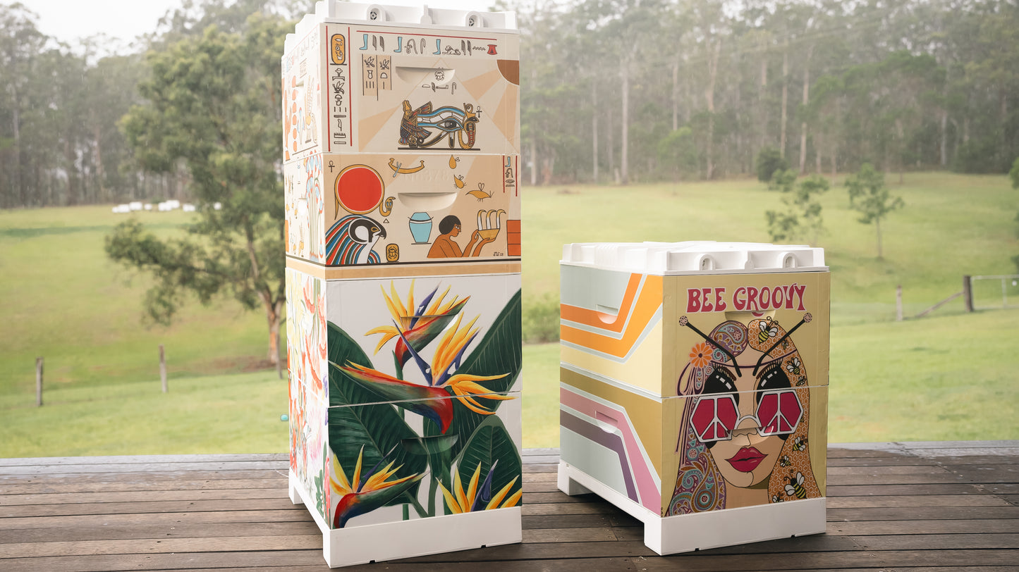 'The History of Beekeeping' Bee Box Wrap
