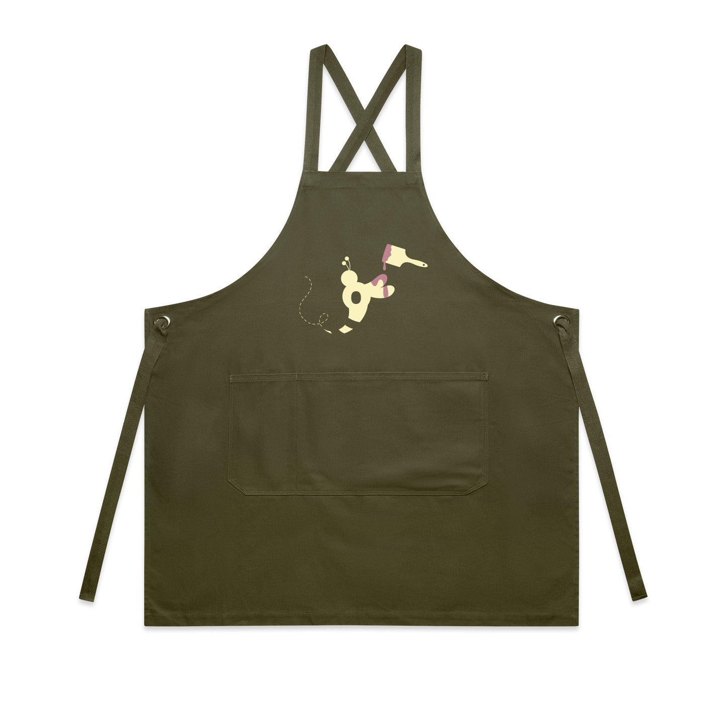 Bee Box Bling Branded Apron in Cyprus Green AVAILABLE NOW FOR DELIVERY!